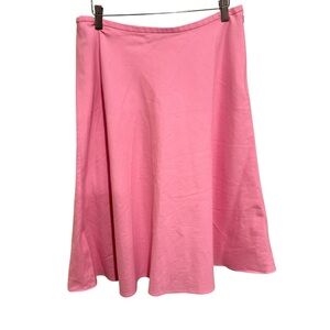 Lauren Ralph Lauren Silk & Cotton Blend Pink A-Line Skirt -Easter Welcome Spring